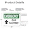 Signmission Gas Shutoff (Up Arrow) With Symbol, 18 in W x Rectangle, Plastic OS-2PACK-EM-P-1218-L-10390 - alternate 3